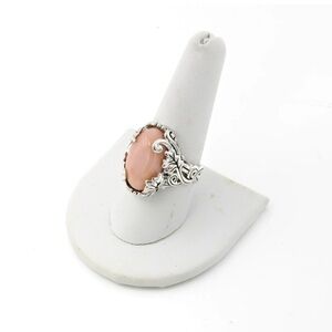 BBJ Sterling Silver Pink Stone Ring